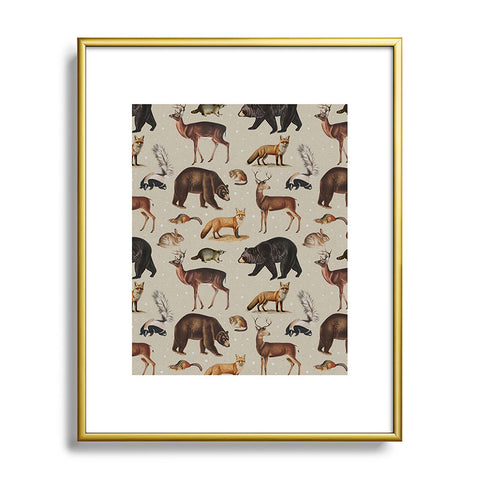 Emanuela Carratoni Wild Forest Animals Metal Framed Art Print