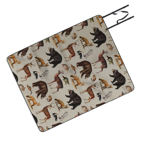 Emanuela Carratoni Wild Forest Animals Picnic Blanket
