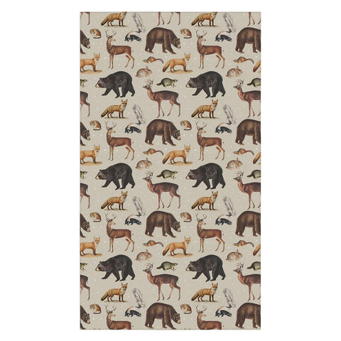 Emanuela Carratoni Wild Forest Animals Tablecloth