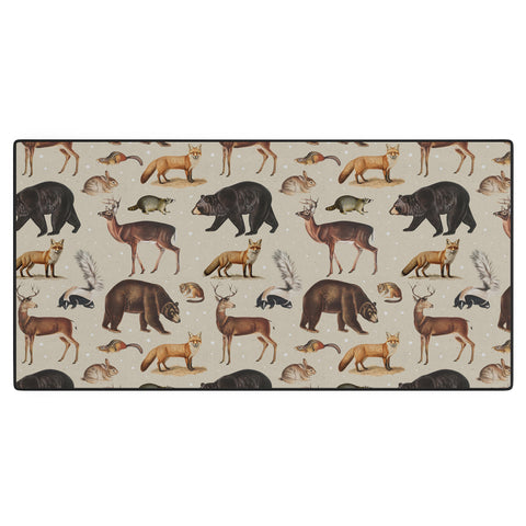 Emanuela Carratoni Wild Forest Animals Desk Mat