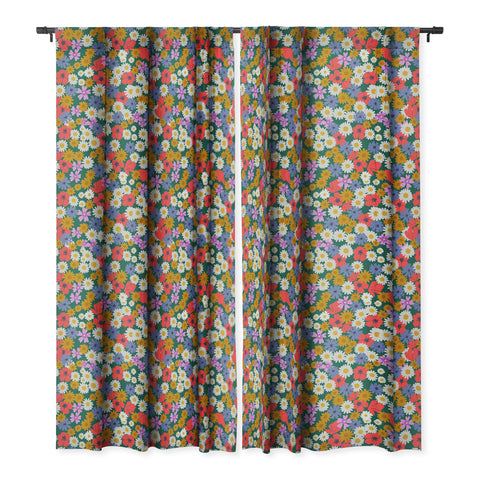 Emanuela Carratoni Wild Meadow Flowers Blackout Window Curtain