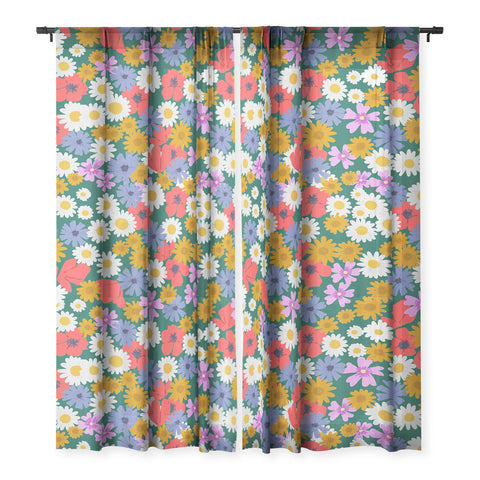 Emanuela Carratoni Wild Meadow Flowers Sheer Non Repeat