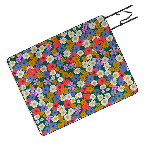 Emanuela Carratoni Wild Meadow Flowers Picnic Blanket