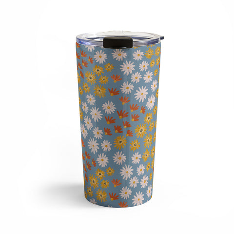 Emanuela Carratoni Wild Painted Flowers Travel Mug