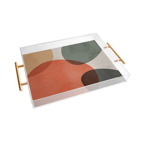 Emanuela Carratoni Winter Abstract Theme Acrylic Tray