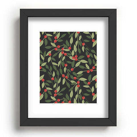 Emanuela Carratoni Winter Berries Recessed Framing Rectangle