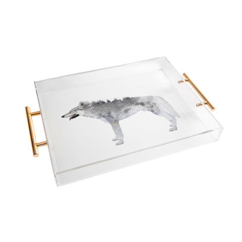 Emanuela Carratoni Winter Wolf 1 Acrylic Tray