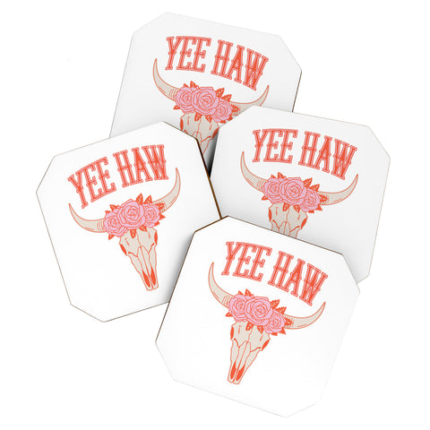 Emanuela Carratoni Yee Haw Skull Coaster Set