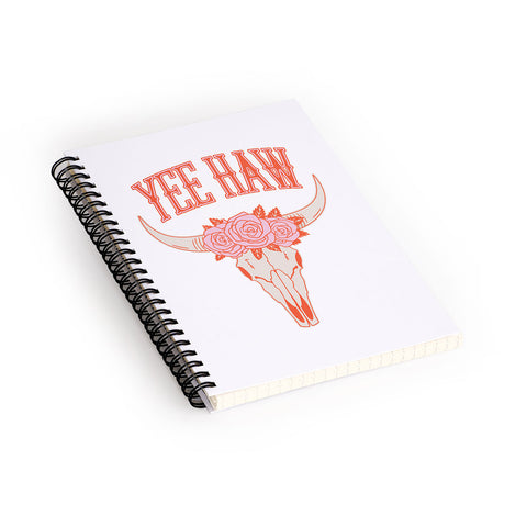 Emanuela Carratoni Yee Haw Skull Spiral Notebook