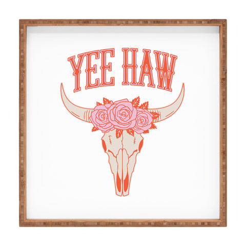 Emanuela Carratoni Yee Haw Skull Square Tray