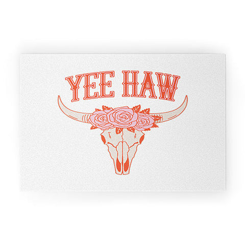Emanuela Carratoni Yee Haw Skull Welcome Mat