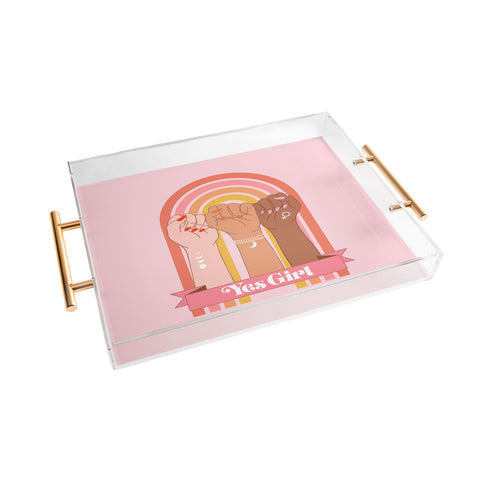 Emanuela Carratoni Yes Girl Acrylic Tray