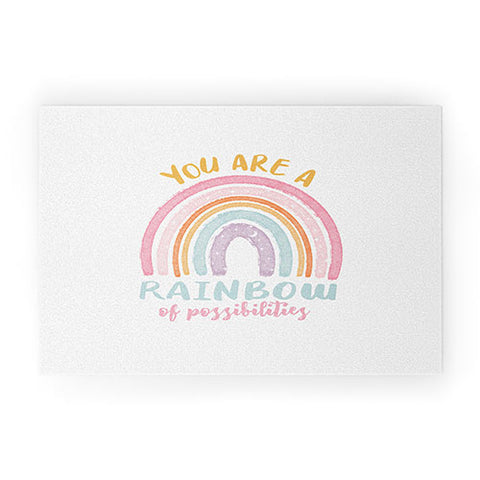 Emanuela Carratoni You are a Rainbow of Possibilities Welcome Mat