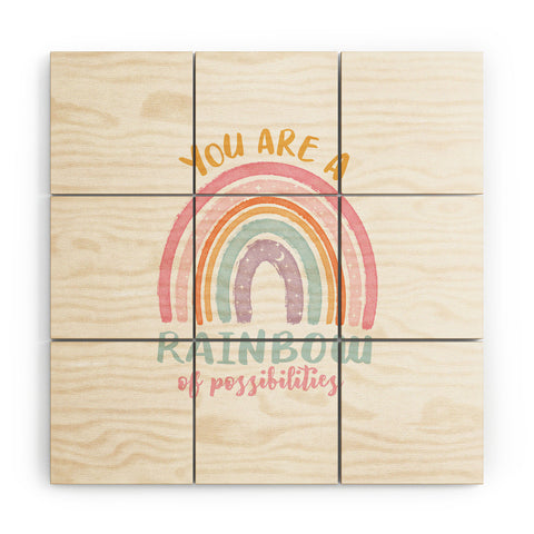 Emanuela Carratoni You are a Rainbow of Possibilities Wood Wall Mural