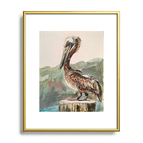 Emily Tucci Pelican Metal Framed Art Print