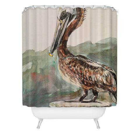 Emily Tucci Pelican Shower Curtain