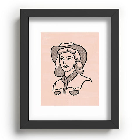 Emma Boys Cowgirl in Dusty Pink Recessed Framing Rectangle