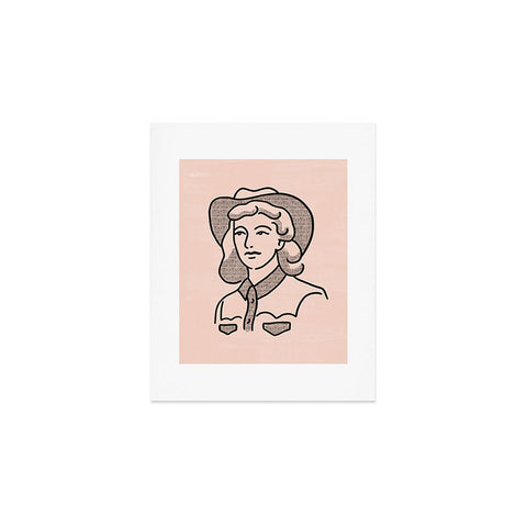 Emma Boys Cowgirl in Dusty Pink Art Print