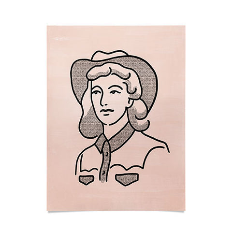Emma Boys Cowgirl in Dusty Pink Poster