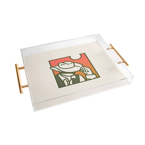 Emma Boys Sunset Cowboy Acrylic Tray