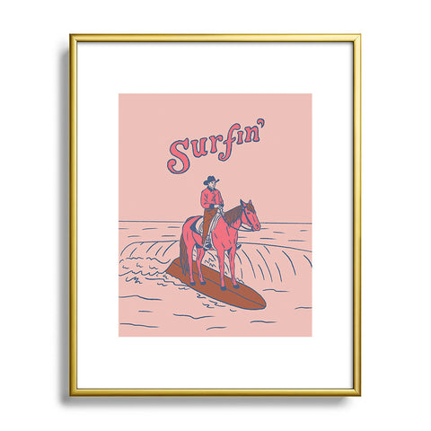 Emma Boys Surfin Metal Framed Art Print