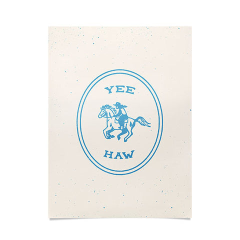 Emma Boys Yee Haw in Blue Poster