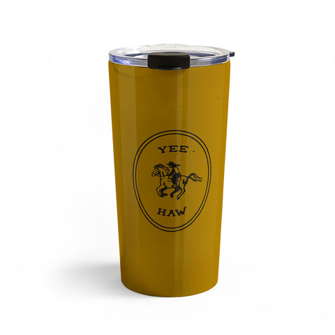 Emma Boys Yee Haw in Gold Travel Mug