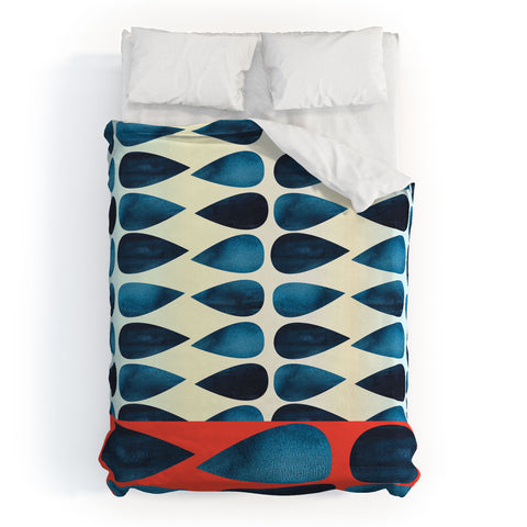 Emmie K Blue Drops Duvet Cover