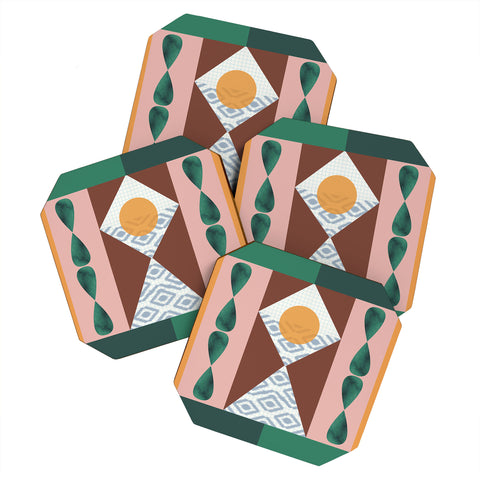 Emmie K Memphis Ikat Coaster Set