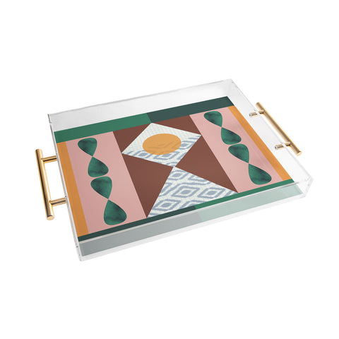 Emmie K Memphis Ikat Acrylic Tray