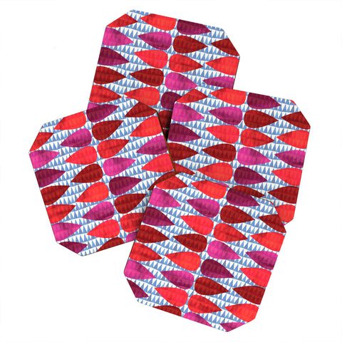 Emmie K Pink Drop Coaster Set