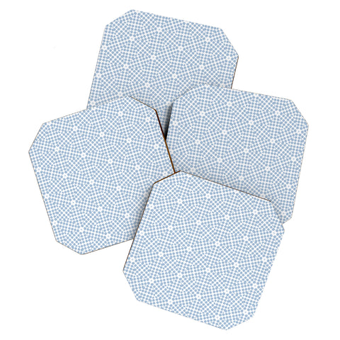 Emmie K SPRING BLOOM DOT PALE BLUE Coaster Set
