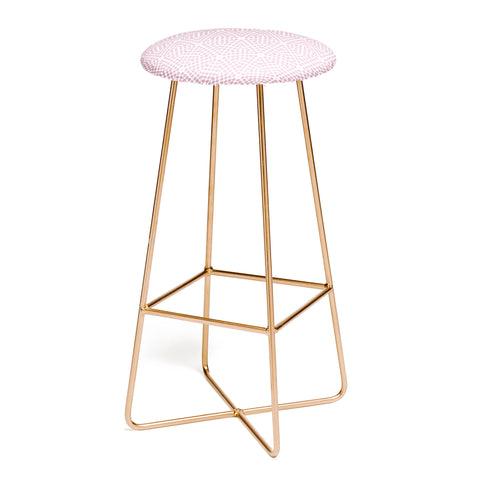 Emmie K SPRING BLOOM DOT PINK Bar Stool
