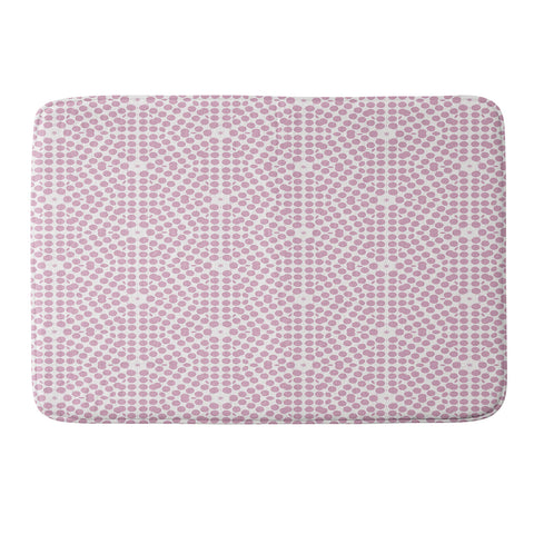 Emmie K SPRING BLOOM DOT PINK Memory Foam Bath Mat
