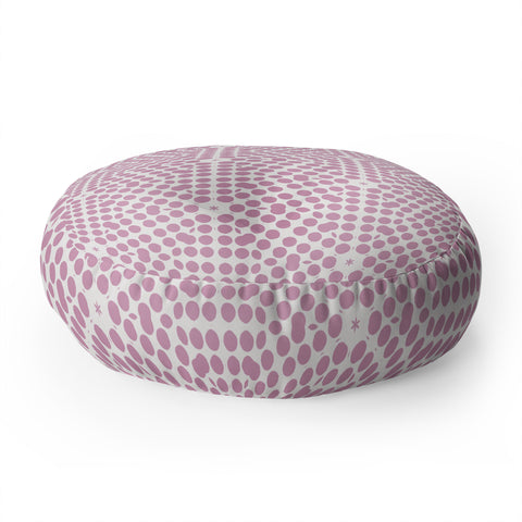 Emmie K SPRING BLOOM DOT PINK Floor Pillow Round