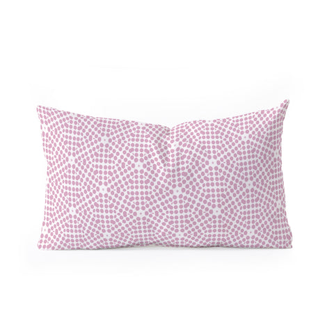 Emmie K SPRING BLOOM DOT PINK Oblong Throw Pillow