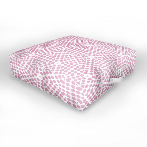 Emmie K SPRING BLOOM DOT PINK Outdoor Floor Cushion