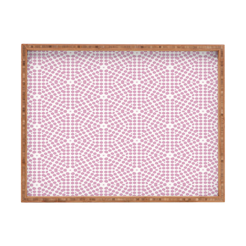 Emmie K SPRING BLOOM DOT PINK Rectangular Tray