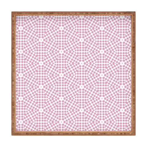 Emmie K SPRING BLOOM DOT PINK Square Tray