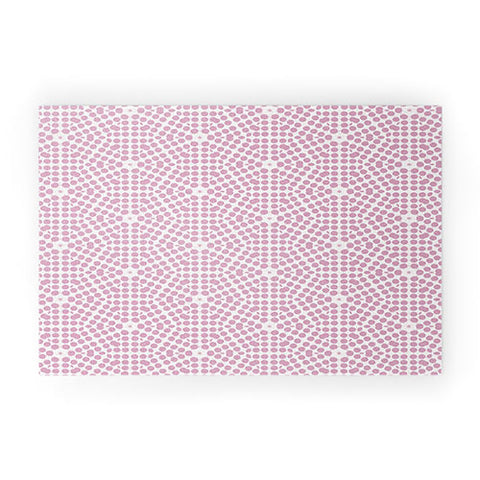 Emmie K SPRING BLOOM DOT PINK Welcome Mat