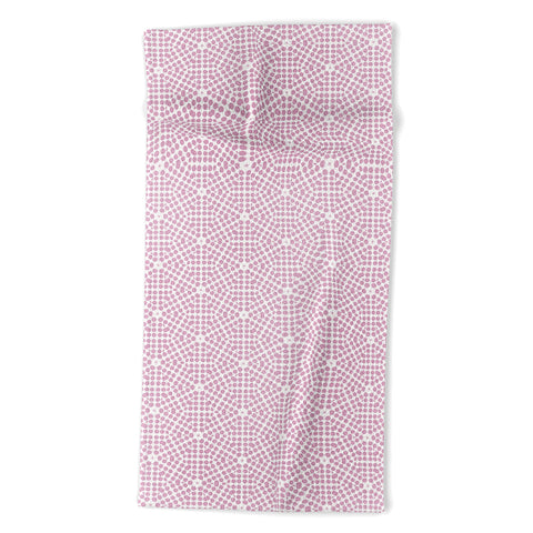 Emmie K SPRING BLOOM DOT PINK Beach Towel