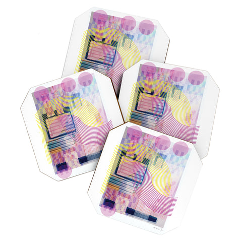 Emmie K Woven Collage Soul Picnic Coaster Set