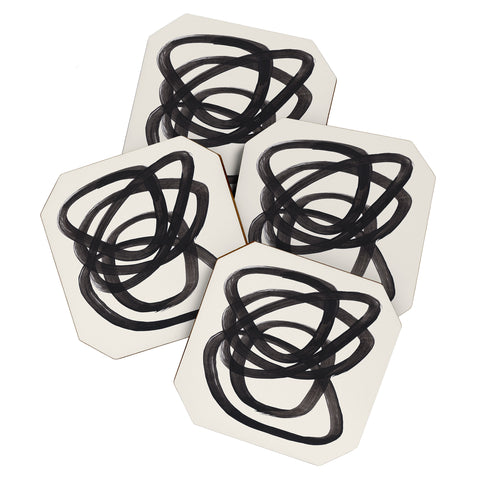 EnShape Mid Century Modern Minimalist Coaster Set