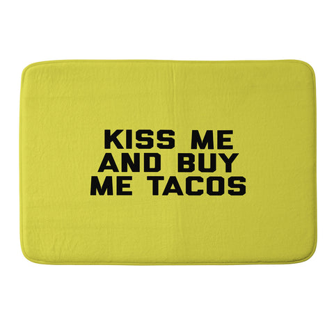 EnvyArt Kiss Me Tacos Funny Quote Memory Foam Bath Mat