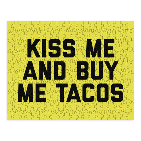 EnvyArt Kiss Me Tacos Funny Quote Puzzle