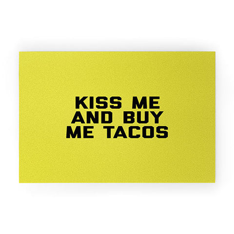 EnvyArt Kiss Me Tacos Funny Quote Welcome Mat