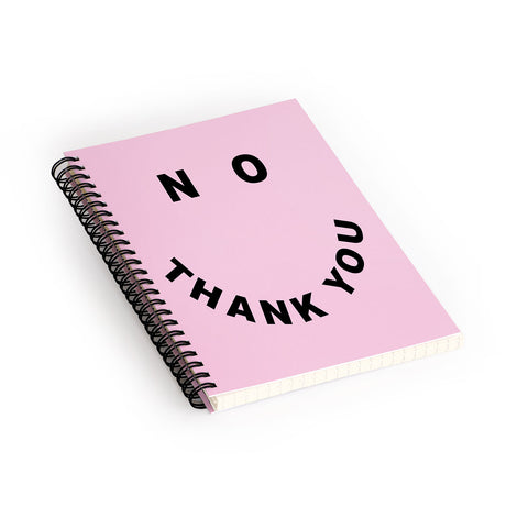 EnvyArt No Thank You Funny Spiral Notebook