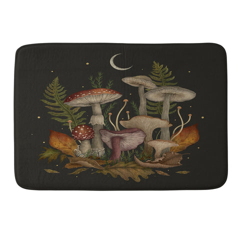 episodic drawing Autumn Mushrooms Memory Foam Bath Mat