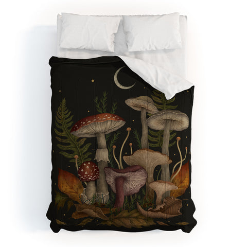 episodic drawing Autumn Mushrooms Comforter