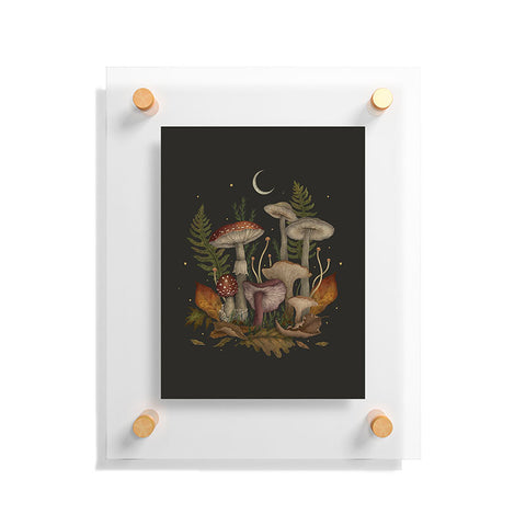 episodic drawing Autumn Mushrooms I Floating Acrylic Print